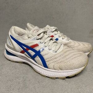 Asics Gel Nimbus‎ 22 Retro Tokyo Womens 7 White Red Blue Athletic Sneaker